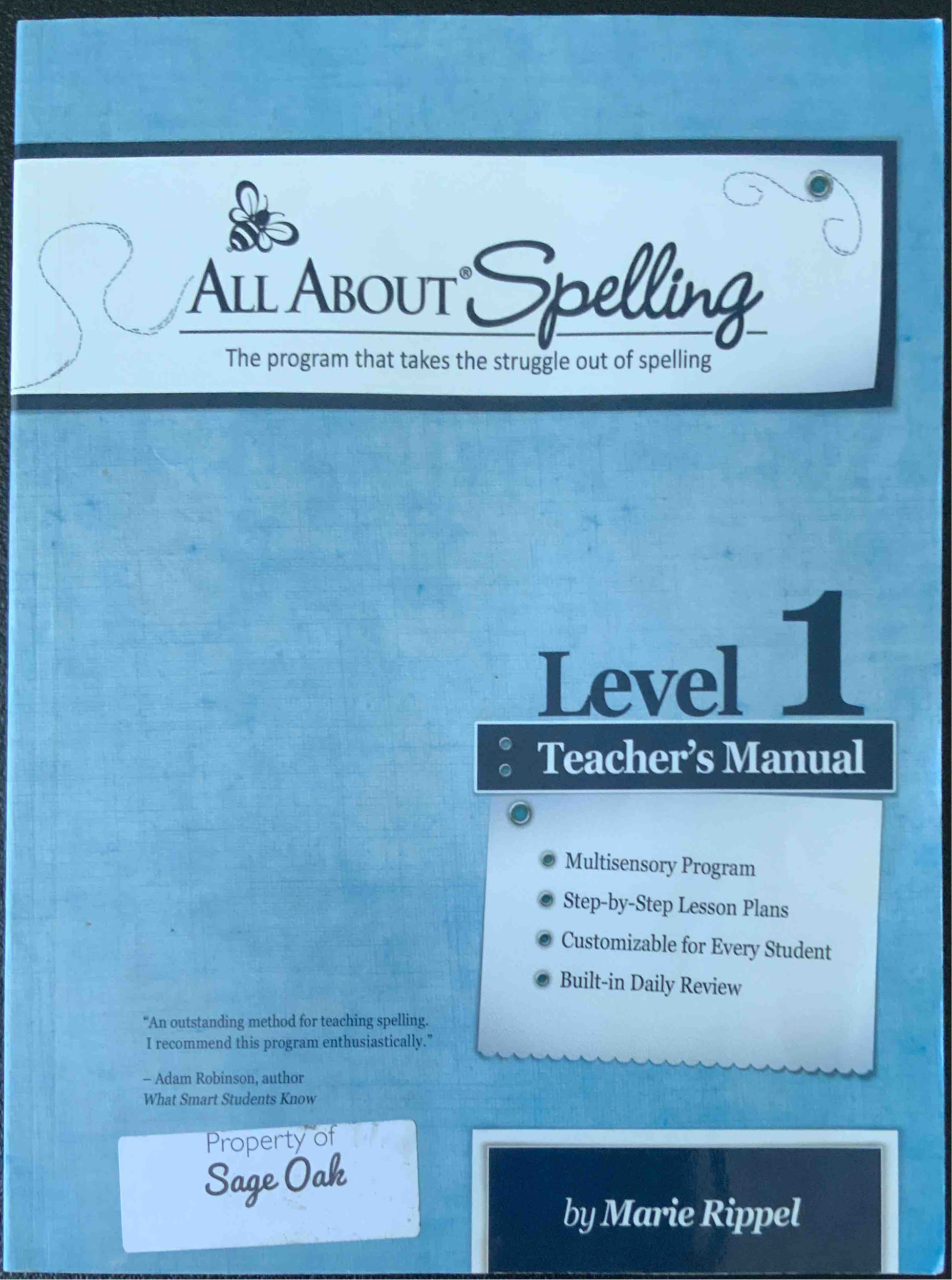 All About Spelling: Level 1- Teacher's Manual